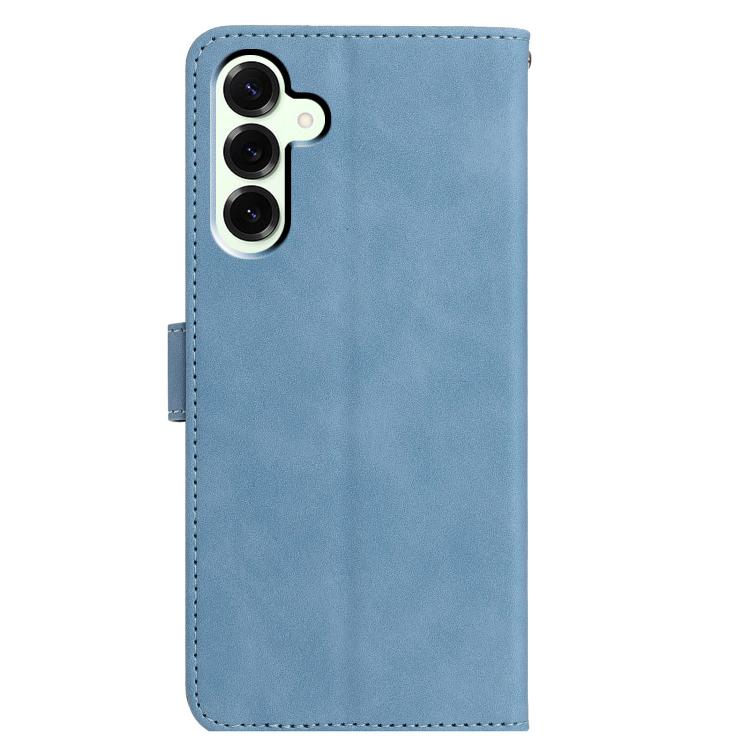 For Samsung Galaxy S25 FE 5G Moonlit Butterfly Dance Pattern Embossed Leather Phone Case