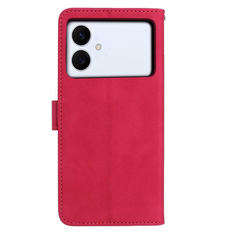 For Samsung Galaxy S26 Edge 5G Moonlit Butterfly Dance Pattern Embossed Leather Phone Case