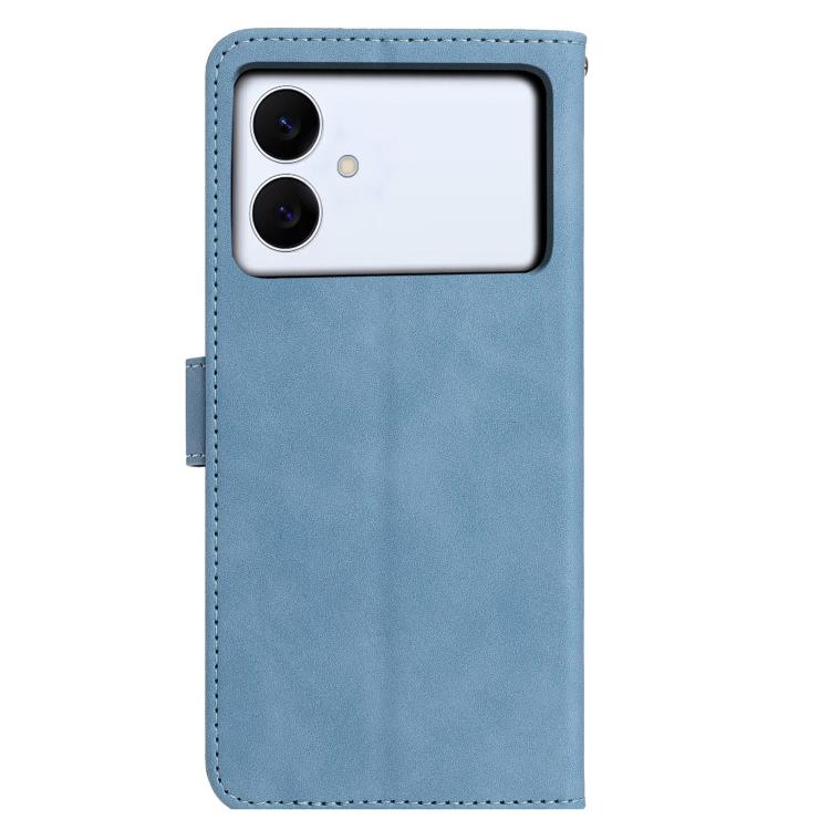 For Samsung Galaxy S26 Edge 5G Moonlit Butterfly Dance Pattern Embossed Leather Phone Case