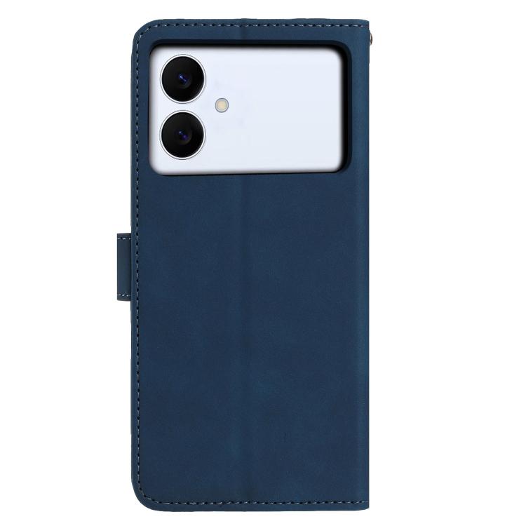 For Samsung Galaxy S26 Edge 5G Moonlit Butterfly Dance Pattern Embossed Leather Phone Case