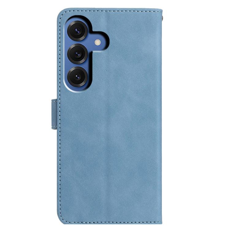 For Samsung Galaxy S26 5G Moonlit Butterfly Dance Pattern Embossed Leather Phone Case