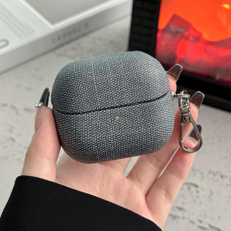 For Samsung Galaxy Buds3 / Buds3 Pro Coarse Cloth Texture PC Earphone Protective Case
