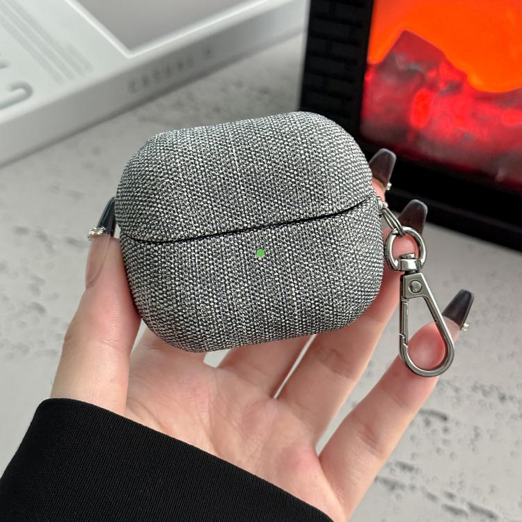 For Samsung Galaxy Buds3 / Buds3 Pro Coarse Cloth Texture PC Earphone Protective Case