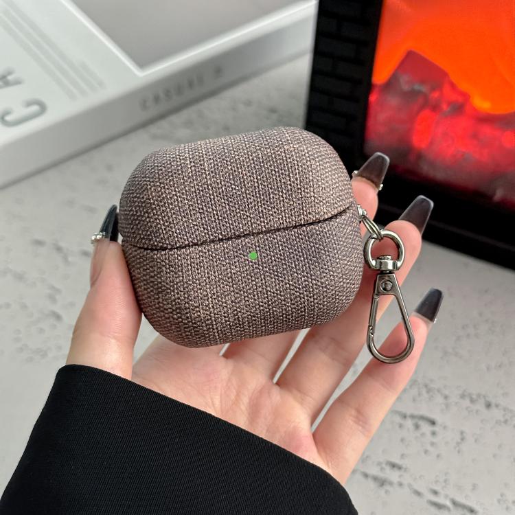 For Samsung Galaxy Buds3 / Buds3 Pro Coarse Cloth Texture PC Earphone Protective Case