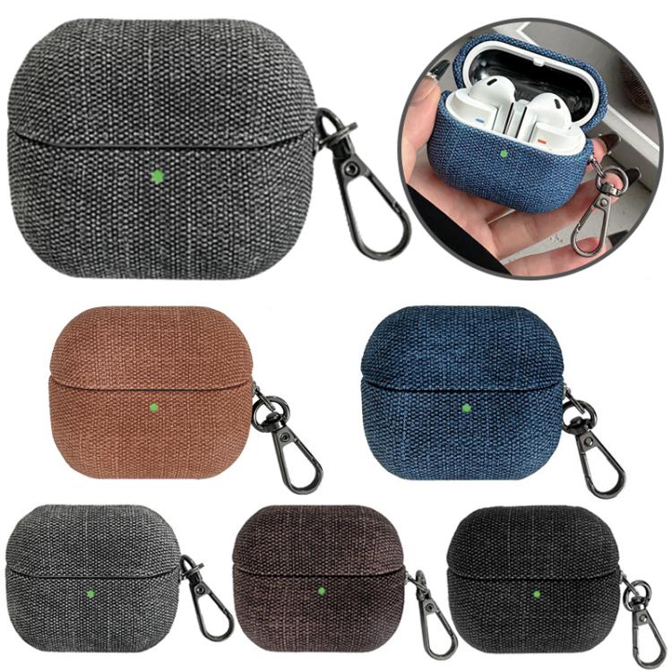 For Samsung Galaxy Buds3 / Buds3 Pro Coarse Cloth Texture PC Earphone Protective Case