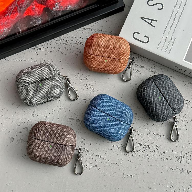 For Samsung Galaxy Buds3 / Buds3 Pro Coarse Cloth Texture PC Earphone Protective Case