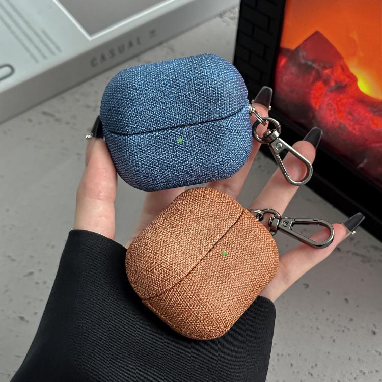 For Samsung Galaxy Buds3 / Buds3 Pro Coarse Cloth Texture PC Earphone Protective Case