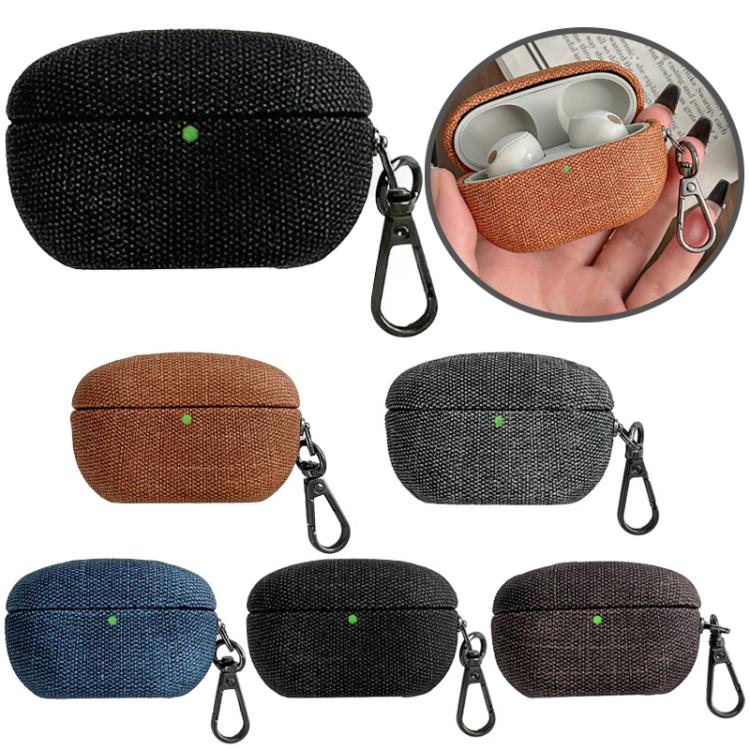 For Sony WF-1000XM5 Coarse Cloth Texture PC Earphone Protective Case