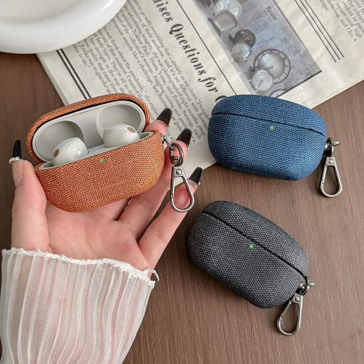 For Sony WF-1000XM5 Coarse Cloth Texture PC Earphone Protective Case
