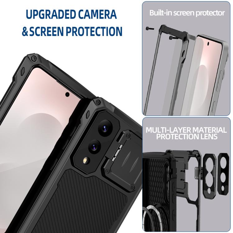 For Samsung Galaxy S25 Edge 5G Shockproof Life Waterproof Dustproof Metal MagSafe Phone Case
