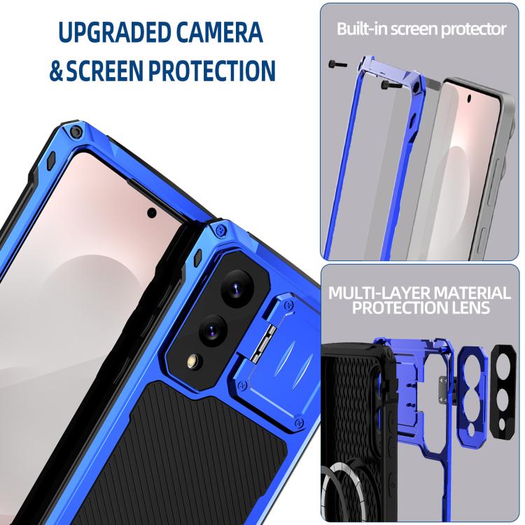 For Samsung Galaxy S25 Edge 5G Shockproof Life Waterproof Dustproof Metal MagSafe Phone Case