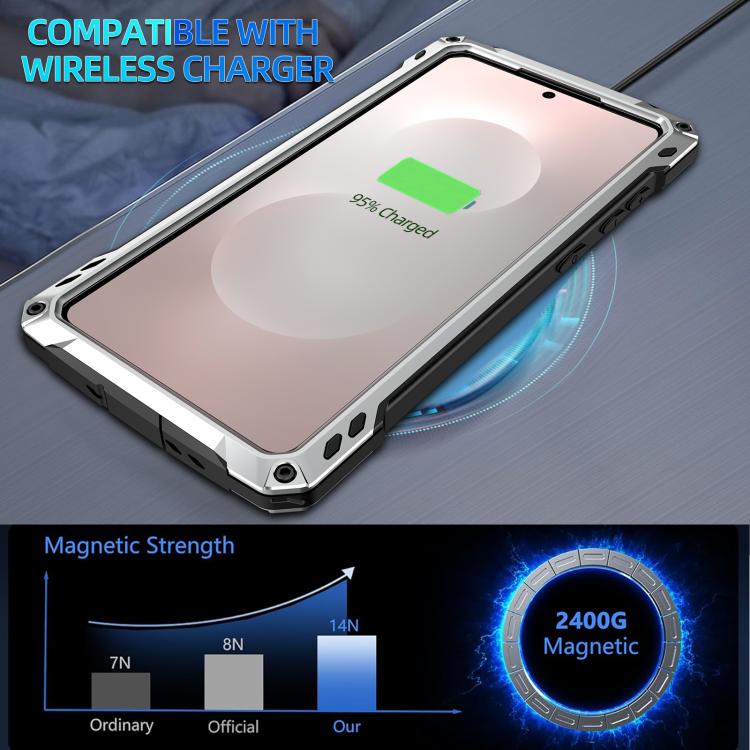 For Samsung Galaxy S25 Edge 5G Shockproof Life Waterproof Dustproof Metal MagSafe Phone Case