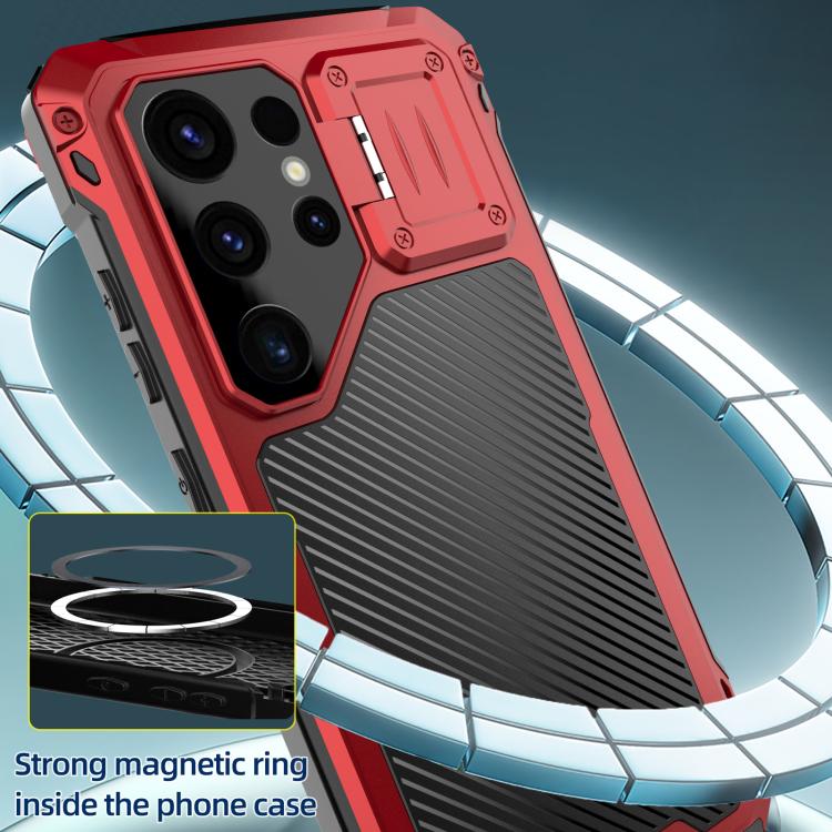 For Samsung Galaxy S25 Ultra 5G Shockproof Life Waterproof Dustproof Metal MagSafe Phone Case