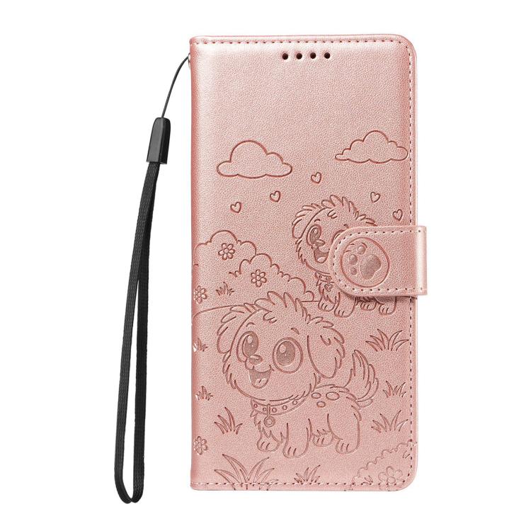 For Redmi K70 Ultra Embossed Heart Dog RFID Blocking Wallet Leather Phone Case