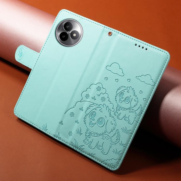 For Redmi K80 Ultra Embossed Heart Dog RFID Blocking Wallet Leather Phone Case