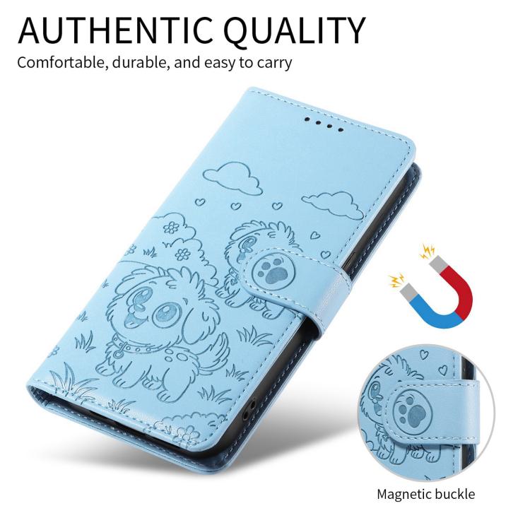 For Redmi K80 Ultra Embossed Heart Dog RFID Blocking Wallet Leather Phone Case