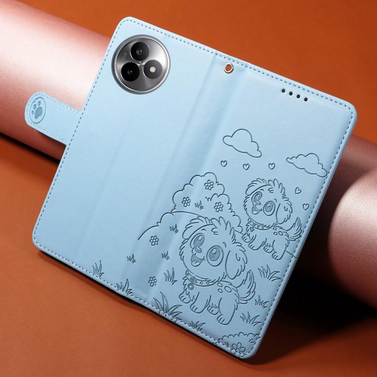 For Redmi K80 Ultra Embossed Heart Dog RFID Blocking Wallet Leather Phone Case