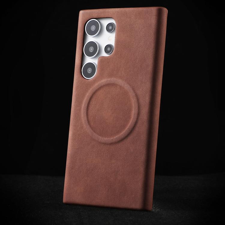 For Samsung Galaxy S25 UItra 5G Skin Feel Sheepskin MagSafe Magnetic Phone Case