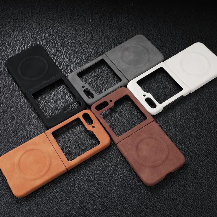 For Samsung Galaxy Z Flip7 FE / Flip6 Skin Feel Sheepskin MagSafe Magnetic Phone Case