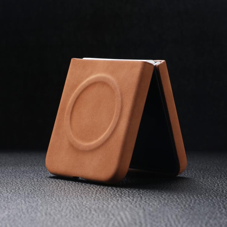 For Samsung Galaxy Z Flip7 FE / Flip6 Skin Feel Sheepskin MagSafe Magnetic Phone Case