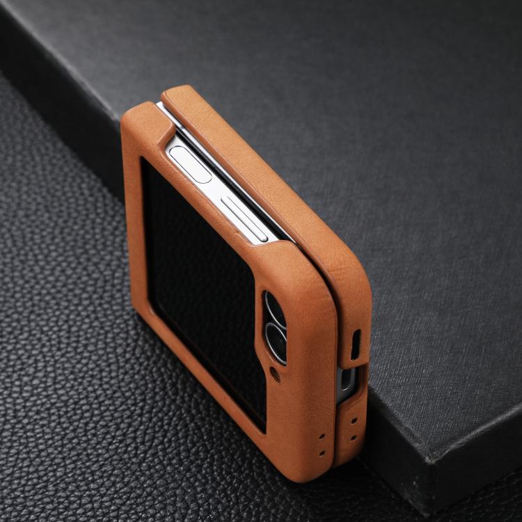 For Samsung Galaxy Z Flip7 FE / Flip6 Skin Feel Sheepskin MagSafe Magnetic Phone Case