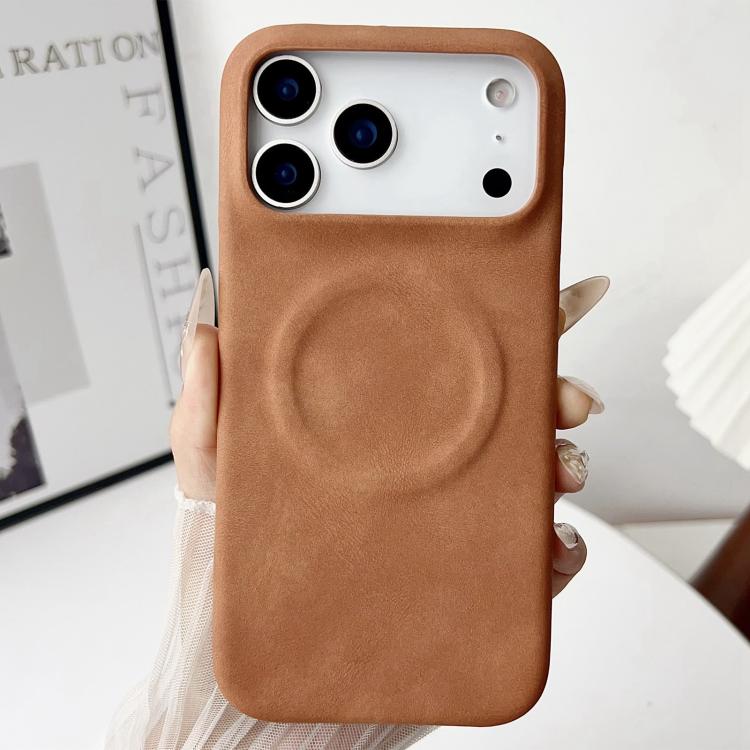 For iPhone 17 Pro Max Skin Feel Sheepskin MagSafe Magnetic Phone Case