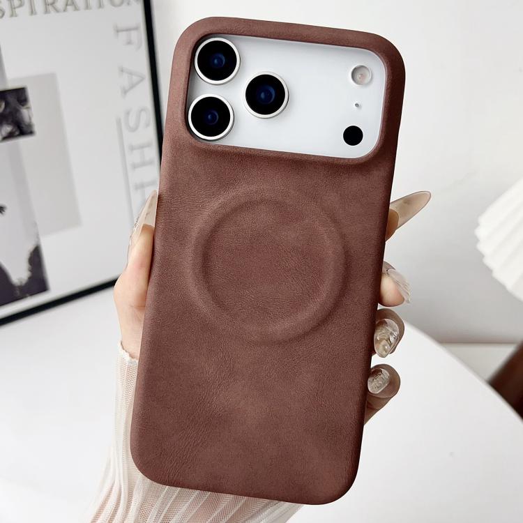 For iPhone 17 Pro Skin Feel Sheepskin MagSafe Magnetic Phone Case