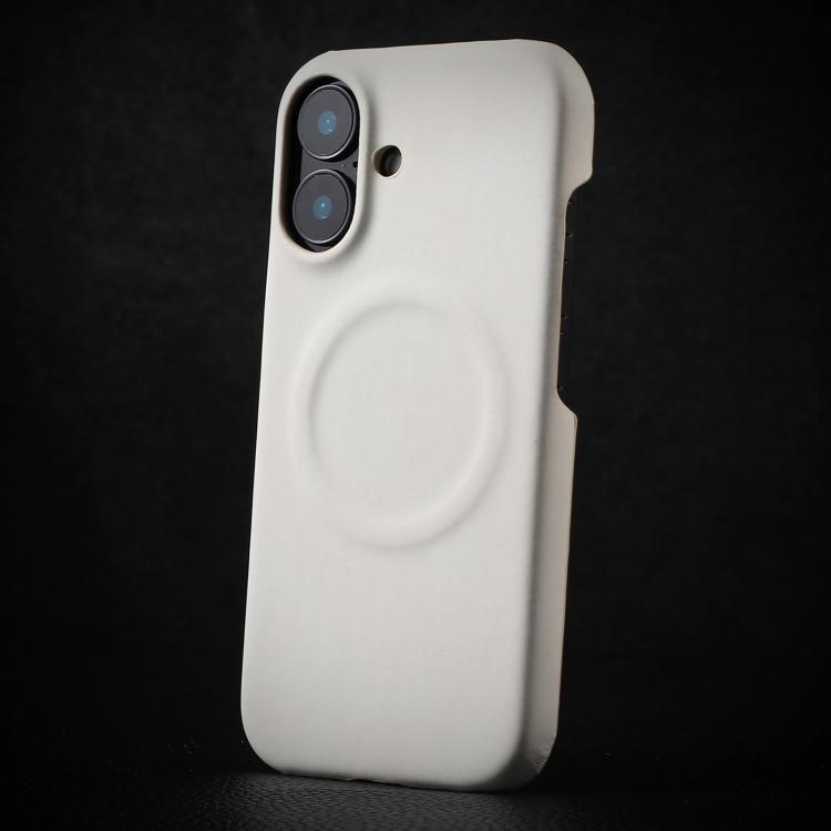 For iPhone 16 Plus Skin Feel Sheepskin MagSafe Magnetic Phone Case