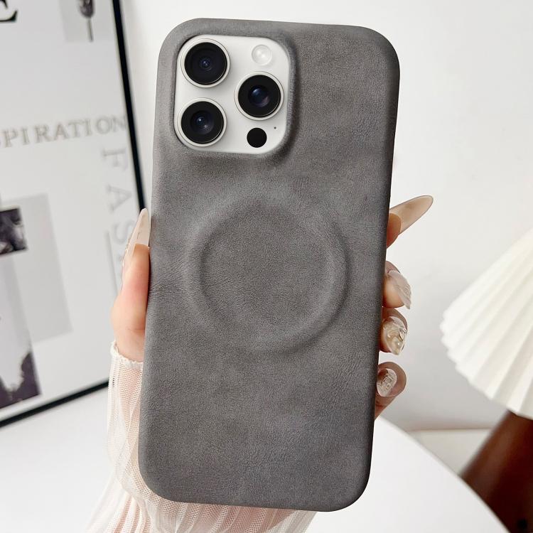For iPhone 15 Pro Max Skin Feel Sheepskin MagSafe Magnetic Phone Case