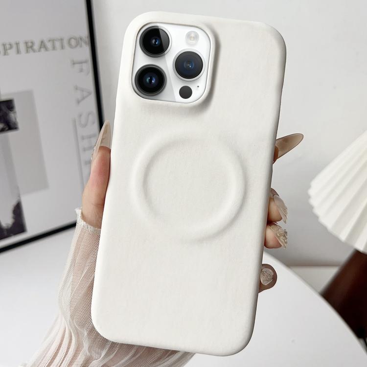 For iPhone 13 Pro Max Skin Feel Sheepskin MagSafe Magnetic Phone Case