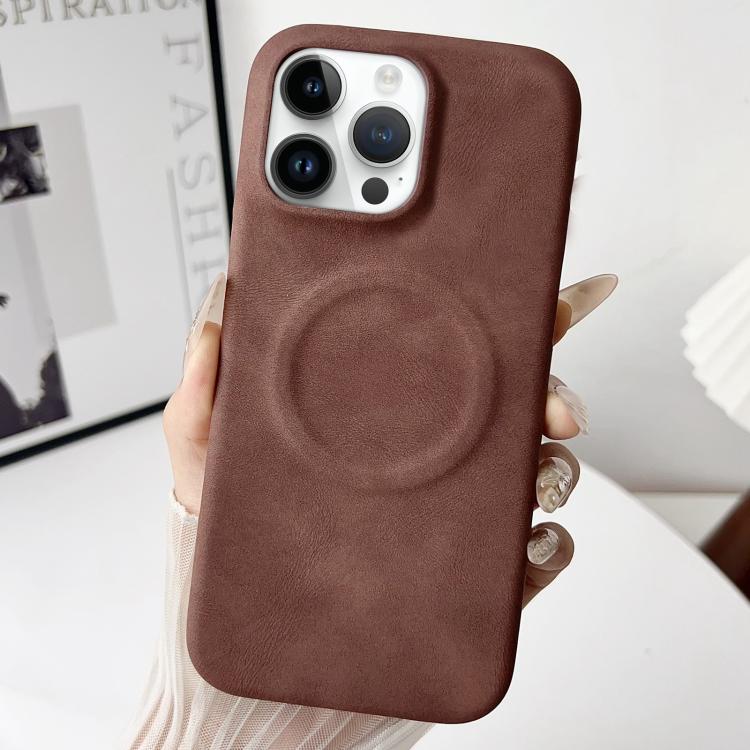 For iPhone 13 Pro Skin Feel Sheepskin MagSafe Magnetic Phone Case