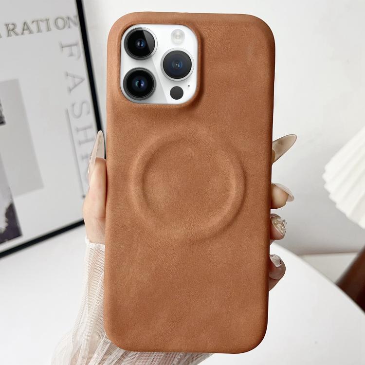 For iPhone 13 Pro Skin Feel Sheepskin MagSafe Magnetic Phone Case