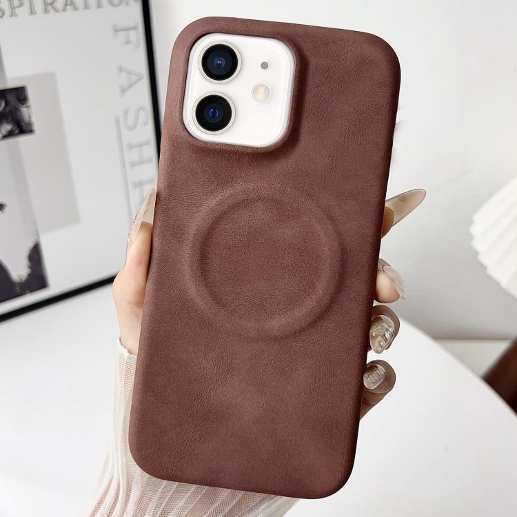 For iPhone 12 / 12 Pro Skin Feel Sheepskin MagSafe Magnetic Phone Case