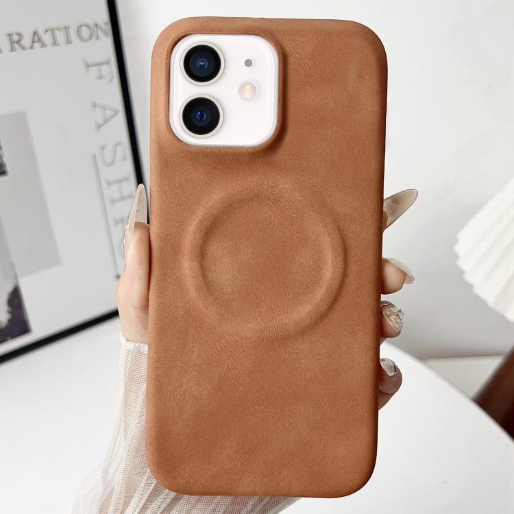 For iPhone 12 / 12 Pro Skin Feel Sheepskin MagSafe Magnetic Phone Case