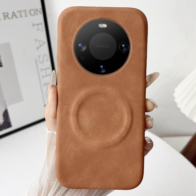 For Huawei Mate 60 Pro Skin Feel Sheepskin MagSafe Magnetic Phone Case