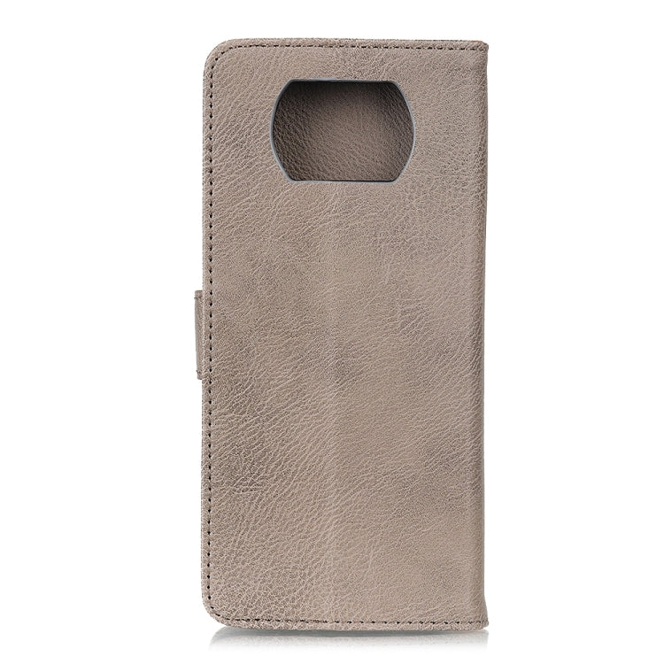 For Xiaomi Poco X3 NFC KHAZNEH Cowhide Texture Horizontal Flip Leather Case with Holder & Card Slots & Wallet