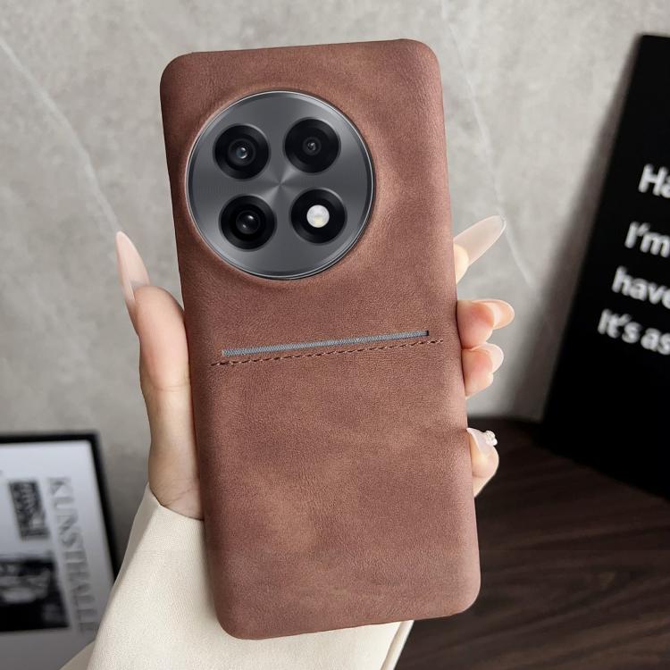 For OnePlus 13R / OnePlus Ace 5 Skin Feel Sheepskin Card Slot Phone Case