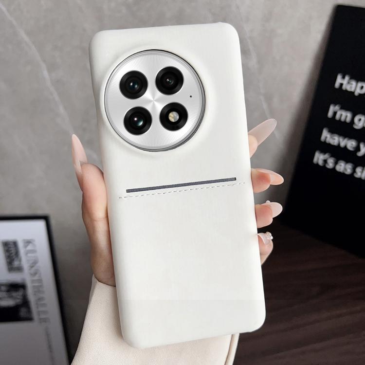 For OnePlus 13 Skin Feel Sheepskin Card Slot Phone Case