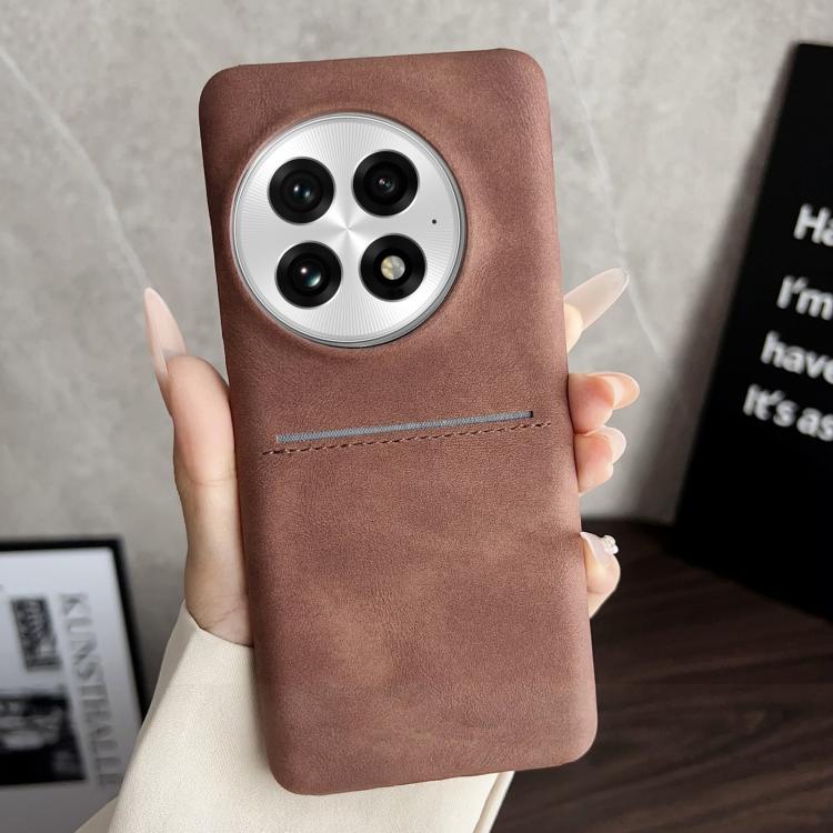 For OnePlus 13 Skin Feel Sheepskin Card Slot Phone Case