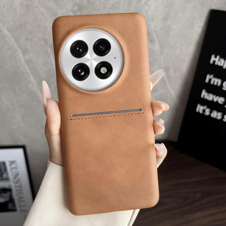 For OnePlus 13 Skin Feel Sheepskin Card Slot Phone Case