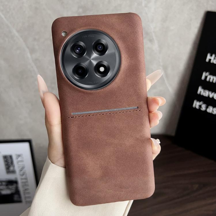For OnePlus 12R / OnePlus Ace 3 Pro Skin Feel Sheepskin Card Slot Phone Case