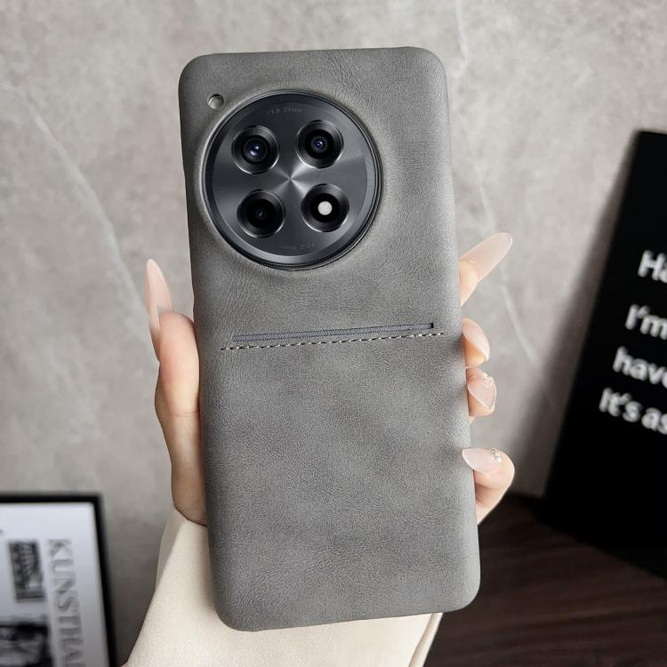 For OnePlus 12R / OnePlus Ace 3 Pro Skin Feel Sheepskin Card Slot Phone Case