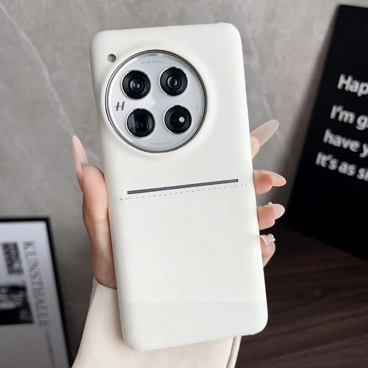 For OnePlus 12 Skin Feel Sheepskin Card Slot Phone Case