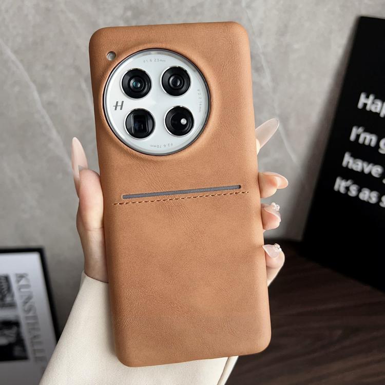 For OnePlus 12 Skin Feel Sheepskin Card Slot Phone Case