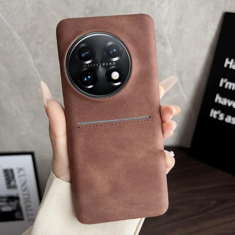 For OnePlus 11R / OnePlus Ace 2 Skin Feel Sheepskin Card Slot Phone Case