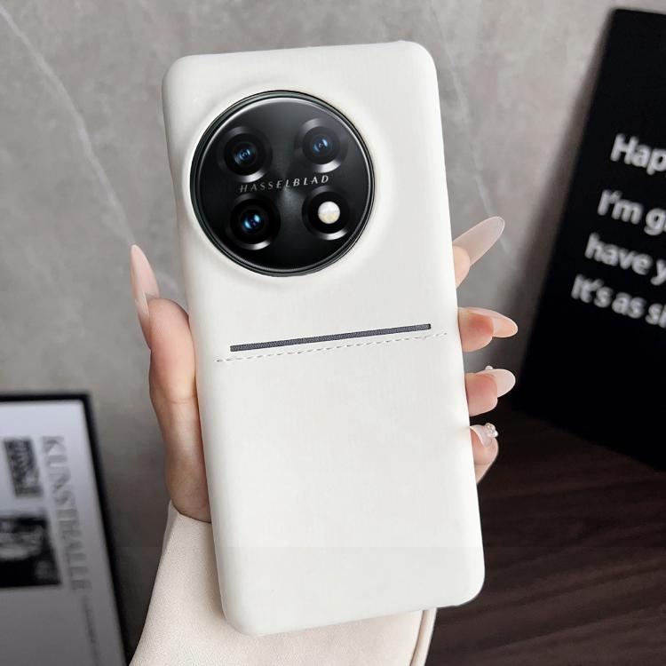 For OnePlus 11 Skin Feel Sheepskin Card Slot Phone Case