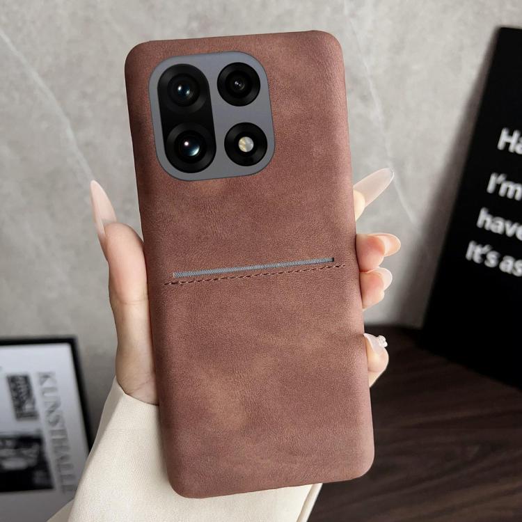 For OnePlus 15 Skin Feel Sheepskin Card Slot Phone Case