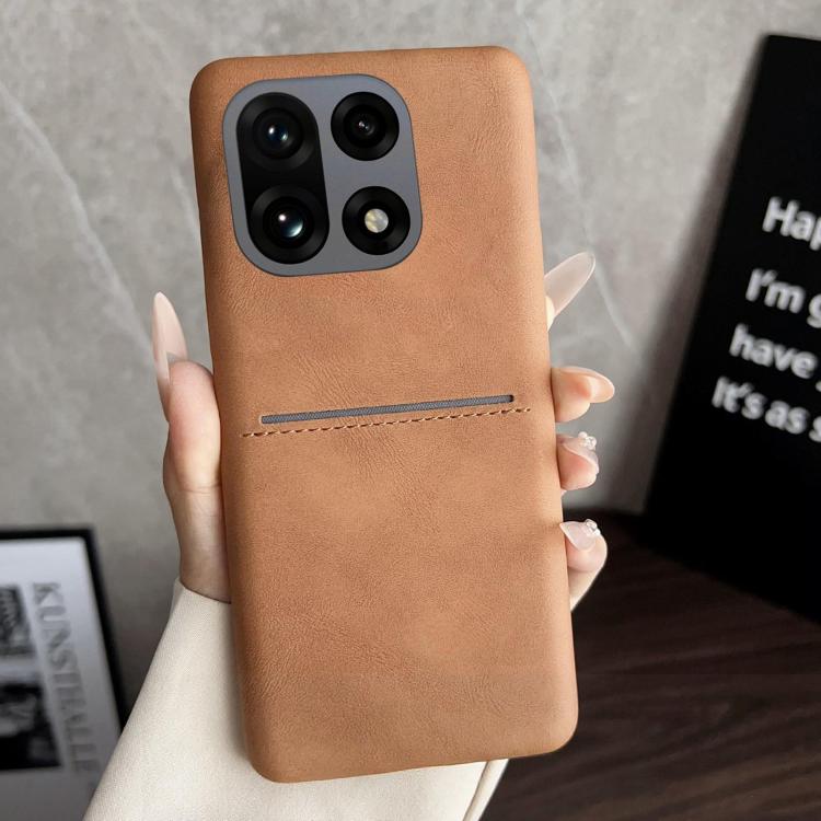 For OnePlus 15 Skin Feel Sheepskin Card Slot Phone Case