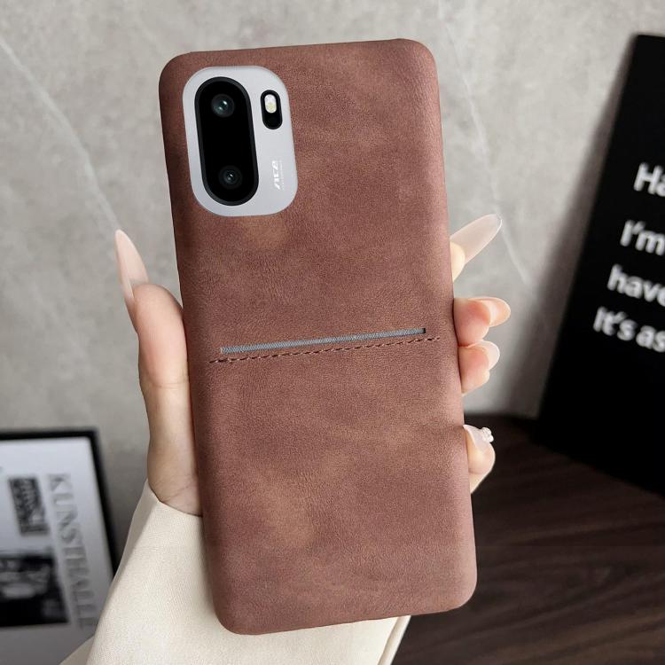 For OnePlus Ace 6 Skin Feel Sheepskin Card Slot Phone Case