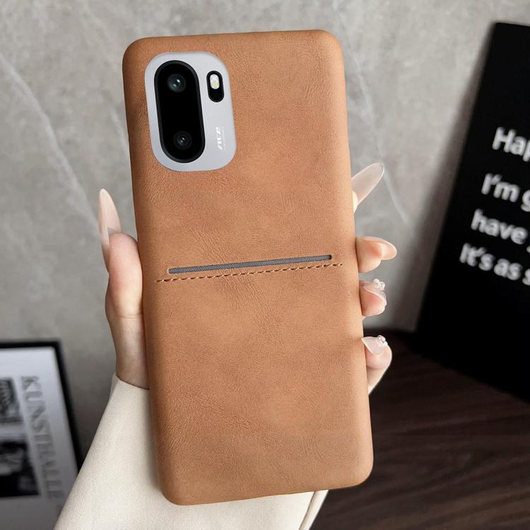 For OnePlus Ace 6 Skin Feel Sheepskin Card Slot Phone Case